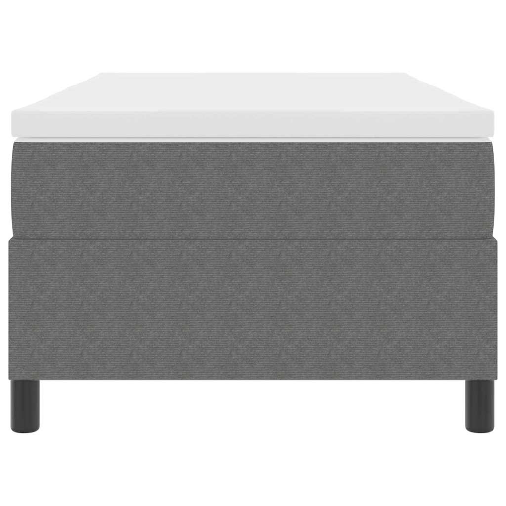 Box spring seng Lys Grå og Hvid 90 x 200 cm Velourstof