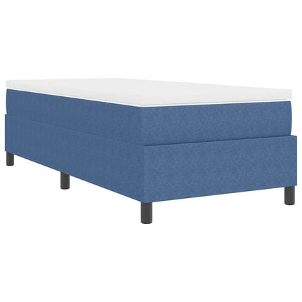 Box spring seng Blå og Hvid 90 x 200 cm Velourstof
