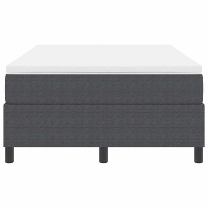 Box spring seng Mørkegrå og Hvid 120 x 190 cm Velourstof