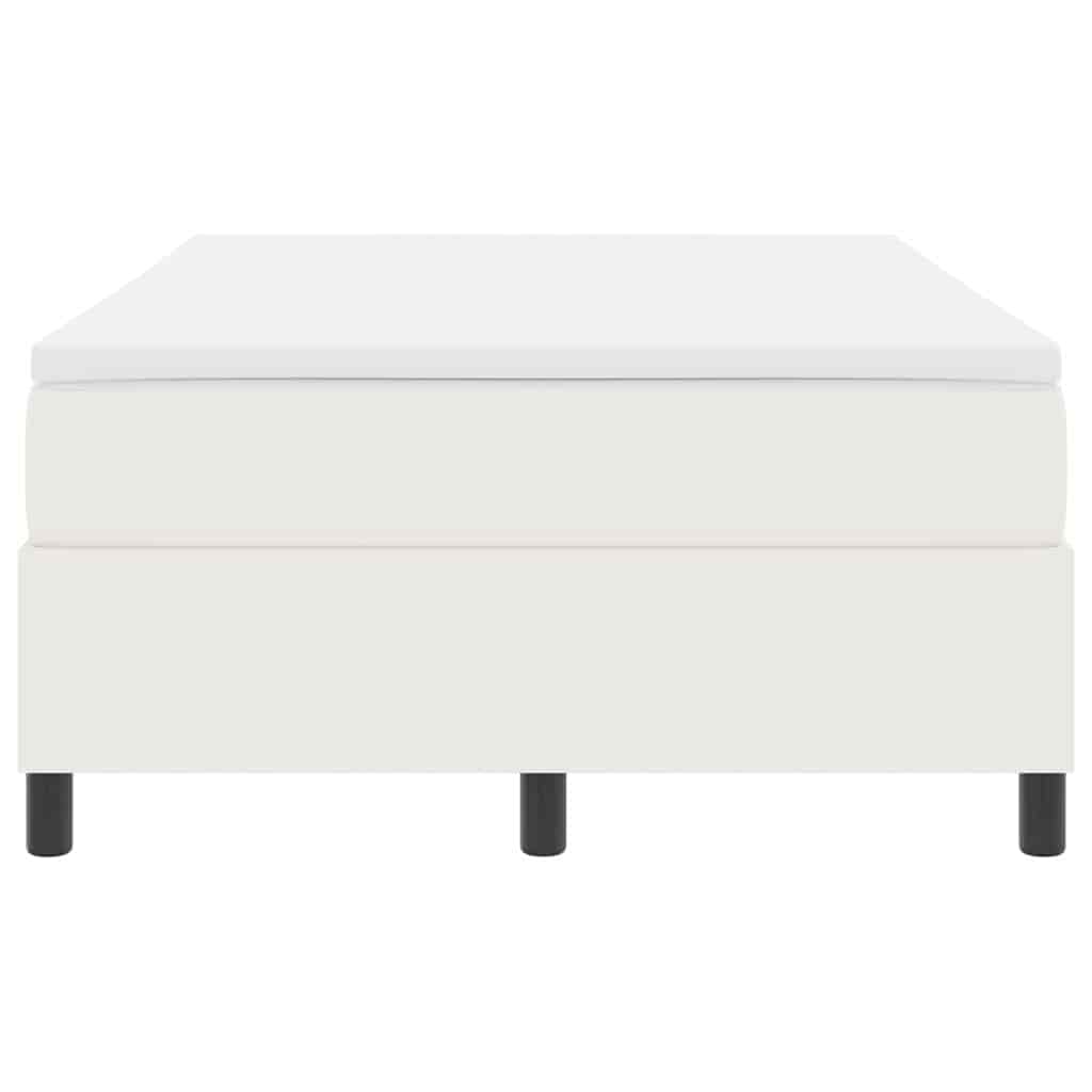 Box spring seng Creme og hvid 120 x 190 cm Velourstof