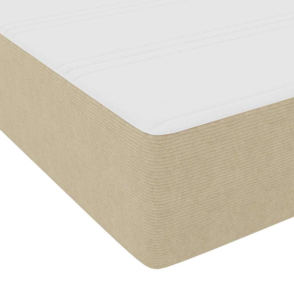 Box spring seng Lys Grå og Hvid 120 x 190 cm Velourstof