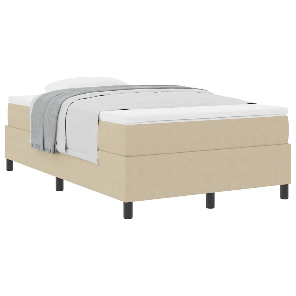 Box spring seng Lys Grå og Hvid 120 x 190 cm Velourstof