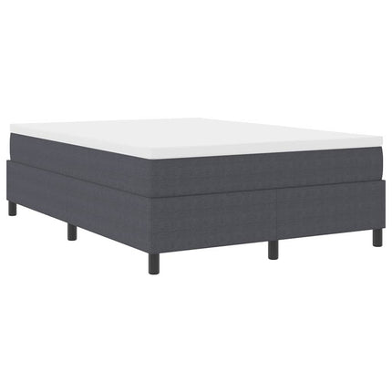 Box spring seng Mørkegrå og Hvid 140 x 190 cm Velourstof