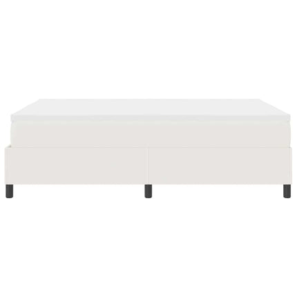 Box spring seng Creme og hvid 140 x 190 cm Velourstof