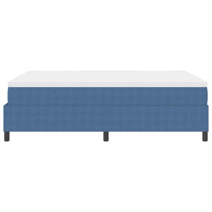 Box spring seng Blå og Hvid 140 x 200 cm Velourstof