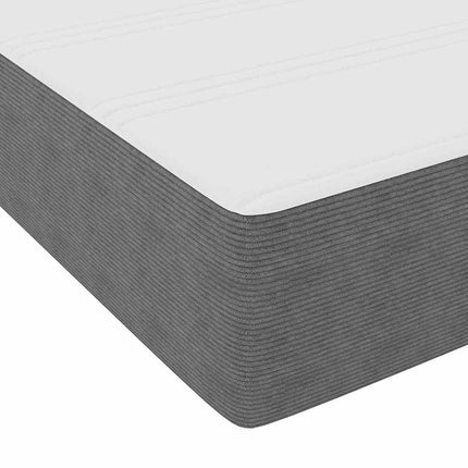 Box spring seng Lys Grå og Hvid 160 x 200 cm Velourstof