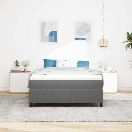 Box spring seng Lys Grå og Hvid 160 x 200 cm Velourstof