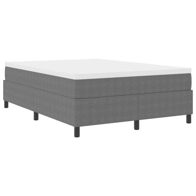 Box spring seng Lys Grå og Hvid 160 x 200 cm Velourstof