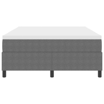 Box spring seng Lys Grå og Hvid 160 x 200 cm Velourstof