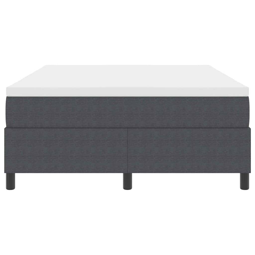 Box spring seng Mørkegrå og Hvid 160 x 200 cm Velourstof
