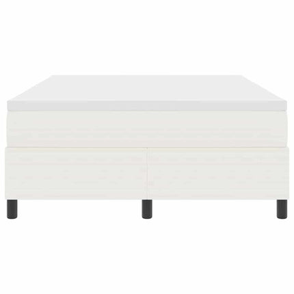 Box spring seng Creme og hvid 160 x 200 cm Velourstof