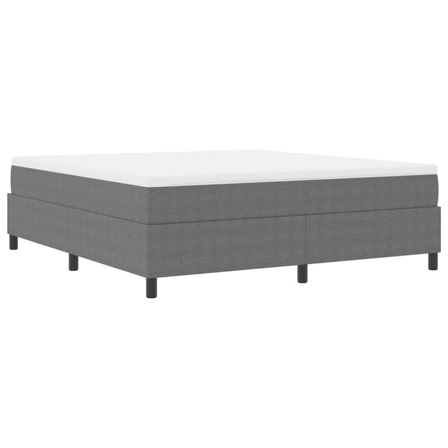 Box spring seng Lys Grå og Hvid 180 x 200 cm Velourstof