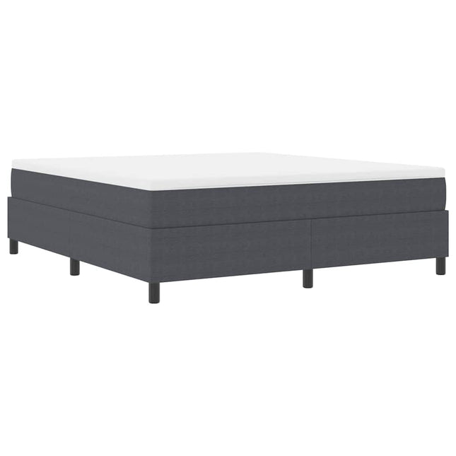 Box spring seng Mørkegrå og Hvid 180 x 200 cm Velourstof