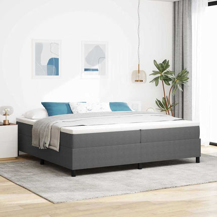 Box spring seng Lys Grå og Hvid 200 x 200 cm Velourstof
