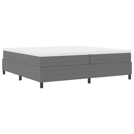 Box spring seng Lys Grå og Hvid 200 x 200 cm Velourstof