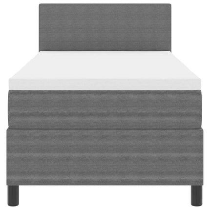 Box spring seng Lys Grå og Hvid 80 x 200 cm Velourstof