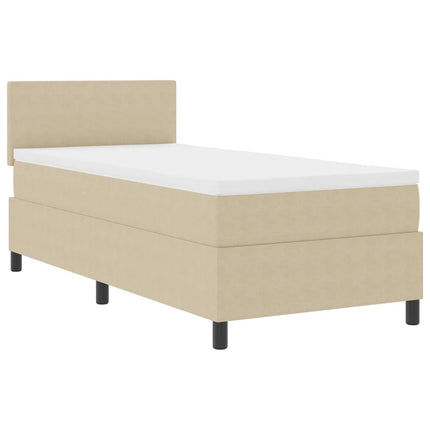 Box spring seng Lys Grå og Hvid 80 x 200 cm Velourstof