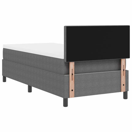 Box spring seng Lys Grå og Hvid 100 x 200 cm Velourstof