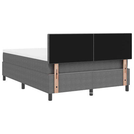 Box spring seng Lys Grå og Hvid 140 x 190 cm Velourstof