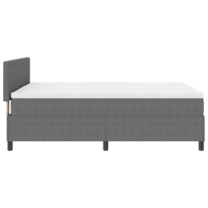 Box spring seng Lys Grå og Hvid 140 x 200 cm Velourstof