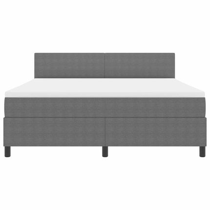 Box spring seng Lys Grå og Hvid 180 x 200 cm Velourstof