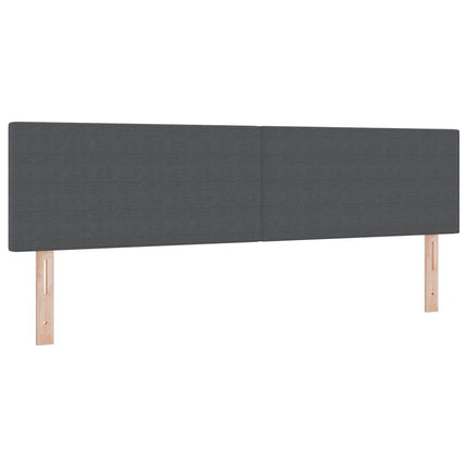 Box spring seng Mørkegrå og Hvid 180 x 200 cm Velourstof