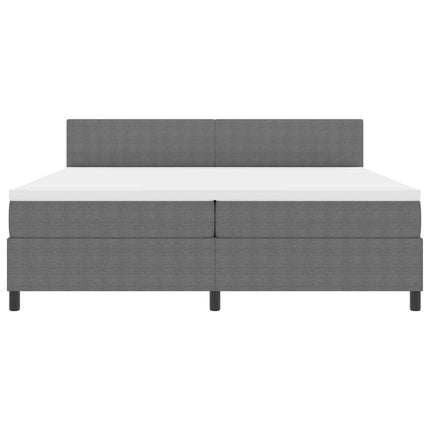 Box spring seng Lys Grå og Hvid 200 x 200 cm Velourstof