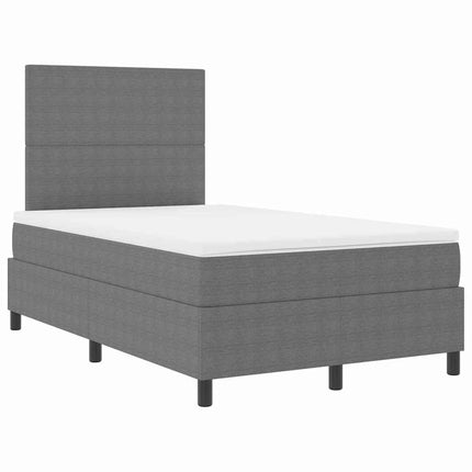 Box spring seng Lys Grå og Hvid 120 x 190 cm Velourstof