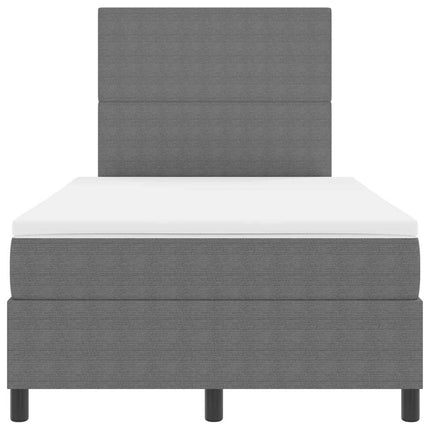 Box spring seng Lys Grå og Hvid 120 x 190 cm Velourstof