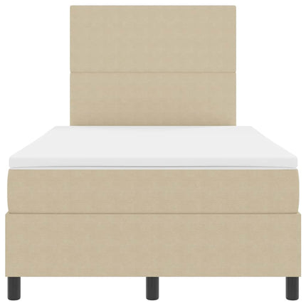 Box spring seng Lys Grå og Hvid 120 x 190 cm Velourstof