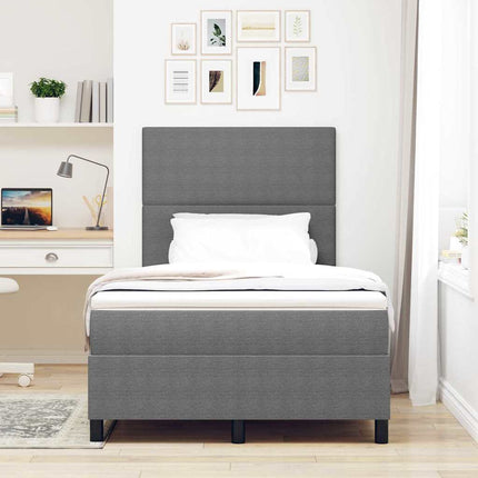 Box spring seng Lys Grå og Hvid 120 x 200 cm Velourstof