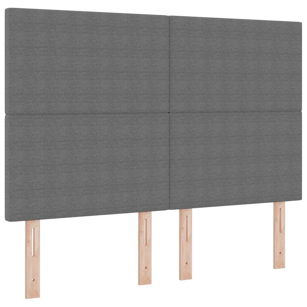 Box spring seng Lys Grå og Hvid 140 x 200 cm Velourstof