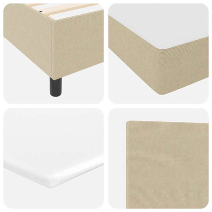 LED Box Spring Bed Lys Grå og Hvid 80 x 200 cm Velourstof