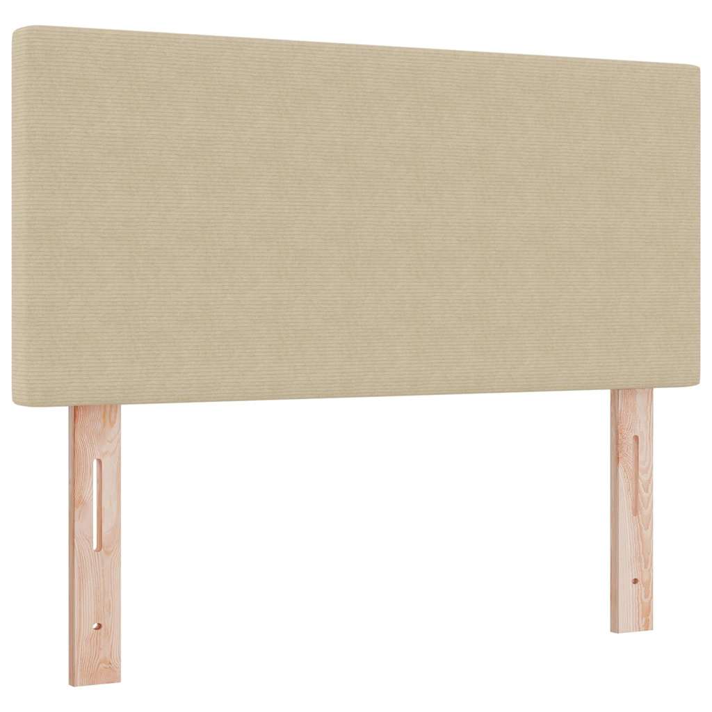 LED Box Spring Bed Lys Grå og Hvid 80 x 200 cm Velourstof