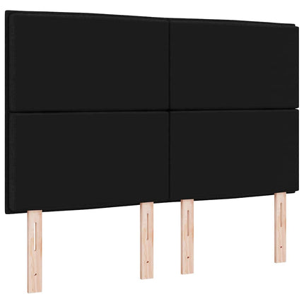 Hovedgærde Sort 144 cm Stof