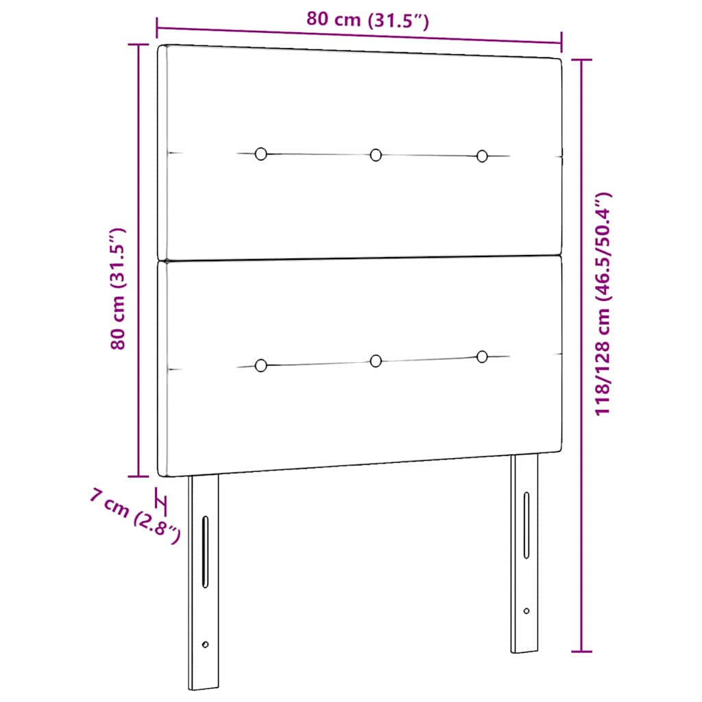 Hovedgærde Lyserød 80 cm Fløjl