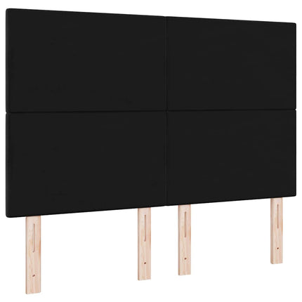 Hovedgærde Sort 160 cm Fløjl