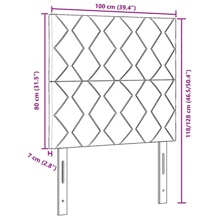 Hovedgærde Mørk Brun 100 cm Stof