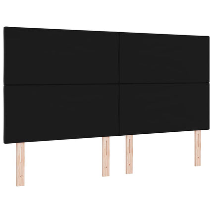 Hovedgærde Sort 180 cm Fløjl