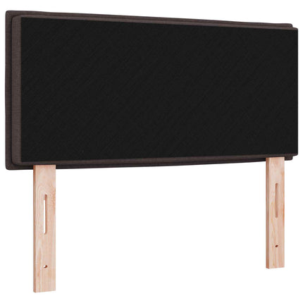 LED sengegavl med LED-lysstrimler Mørk Brun 80 cm Stof