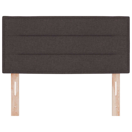 LED sengegavl med LED-lysstrimler Mørk Brun 80 cm Stof