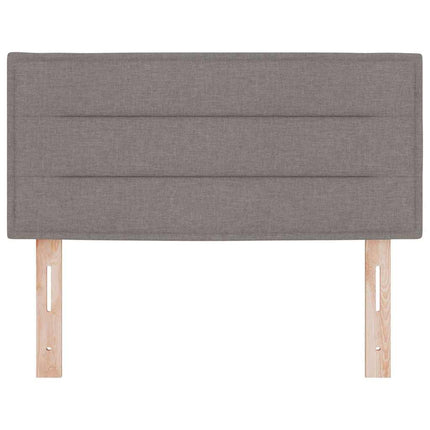 LED sengegavl med LED-lysstrimler Gråbrun 100 cm Stof