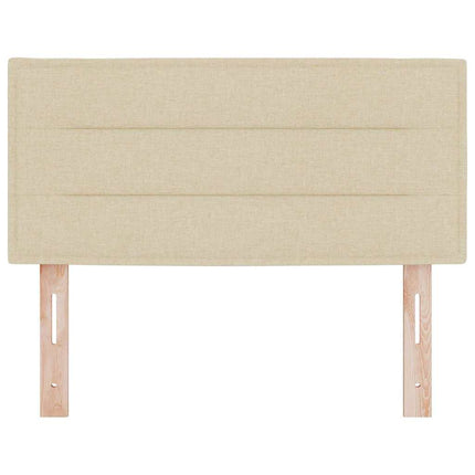 LED sengegavl med LED-lysstrimler Creme 100 cm Stof
