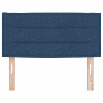 LED sengegavl med LED-lysstrimler Blå 100 cm Stof