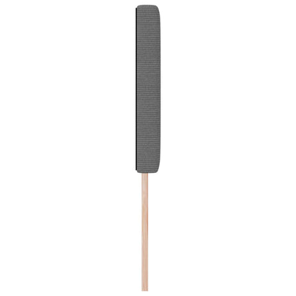 LED sengegavl med LED-lysstrimler Lysegrå 144 cm Velourstof
