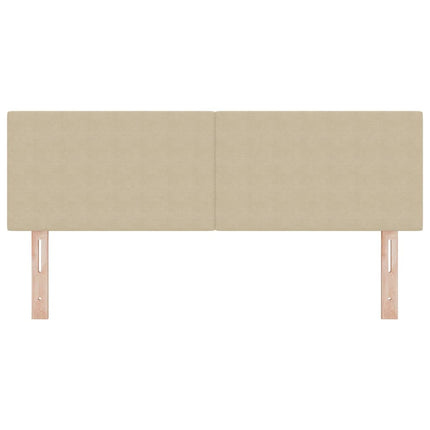 LED sengegavl med LED-lysstrimler Grågrøn 144 cm Velourstof