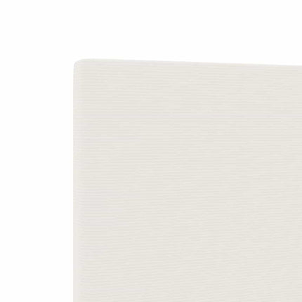 LED sengegavl med LED-lysstrimler Creme 160 cm Velourstof