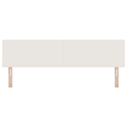 LED sengegavl med LED-lysstrimler Creme 180 cm Velourstof