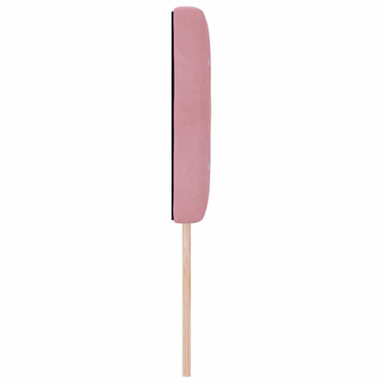 LED sengegavl med LED-lysstrimler Lyserød 144 cm Fløjl
