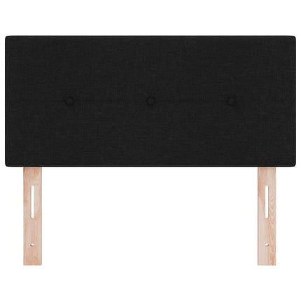 LED sengegavl med LED-lysstrimler Sort 80 cm Stof